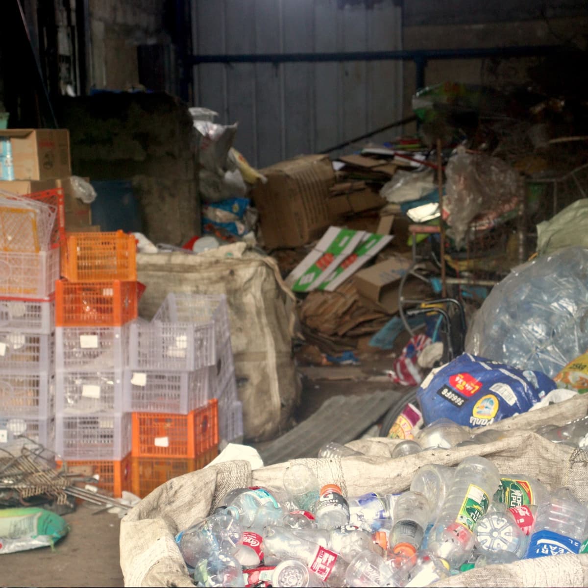 Many warehouses in Montalban and Malabon have junk shops that sort through different wastes before selling them to various industries in the country. Plastic waste from the international waste trade, or through deliberately misdeclared containers, can end up in landfills or in these junk shops. (Alex Lauricio/Philippine Collegian)